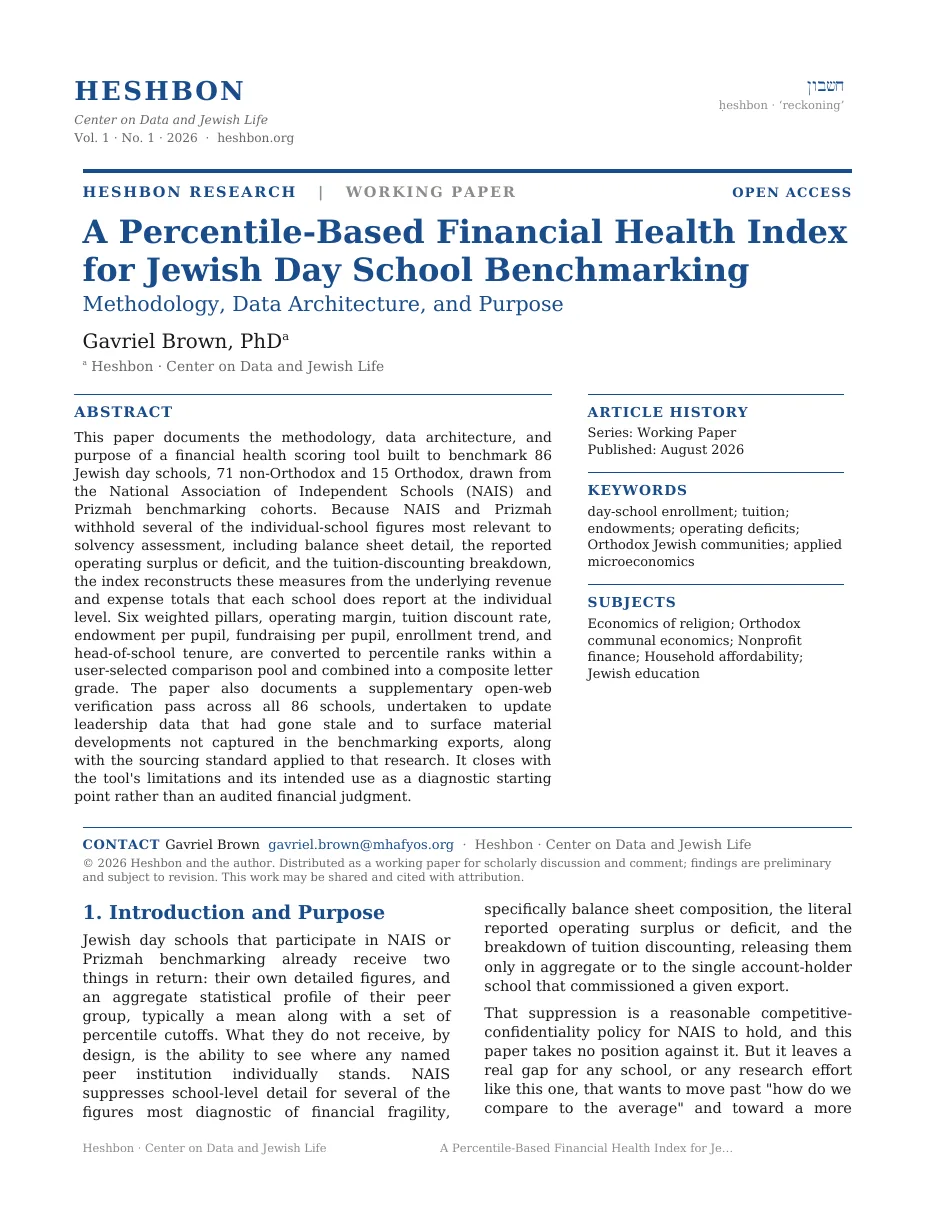 First page of the whitepaper The Financial Health Index